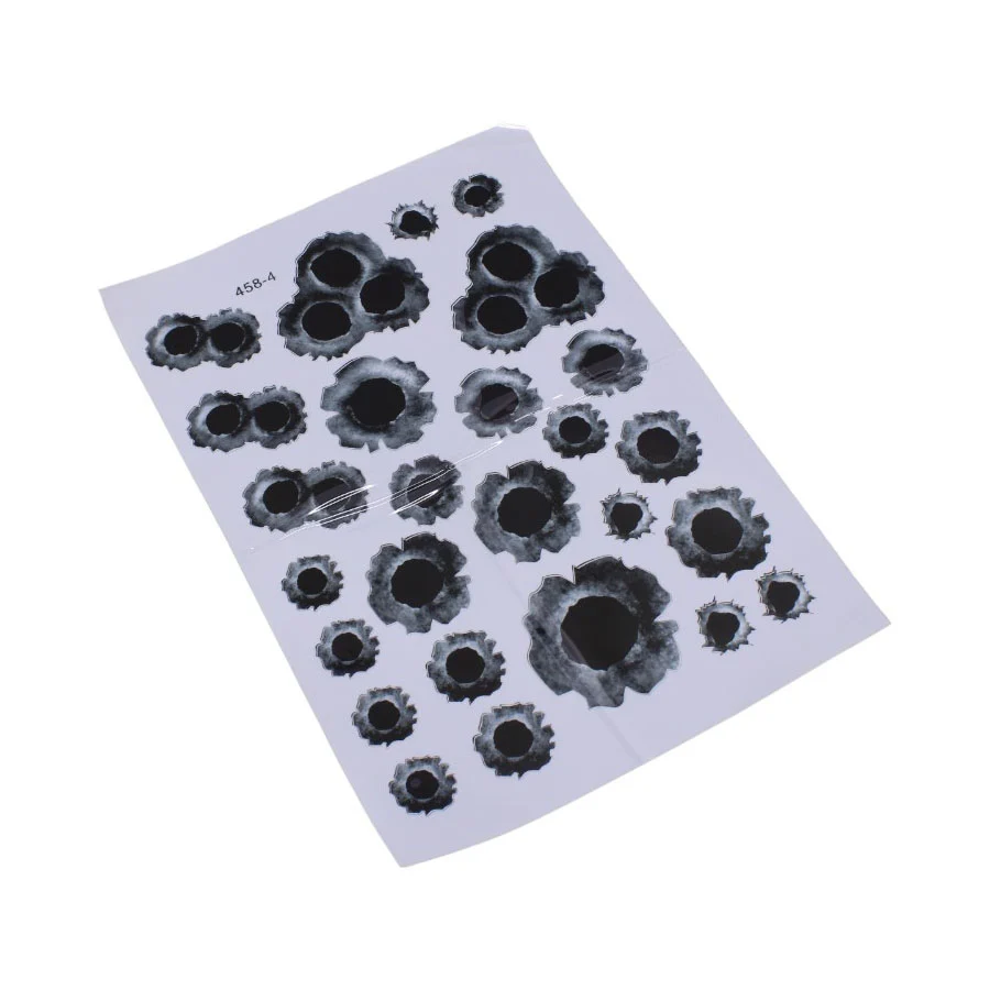 3D Realistic Bullet Hole Vinyl Sticker Kit (A4 sticker Sheet) Type 2
