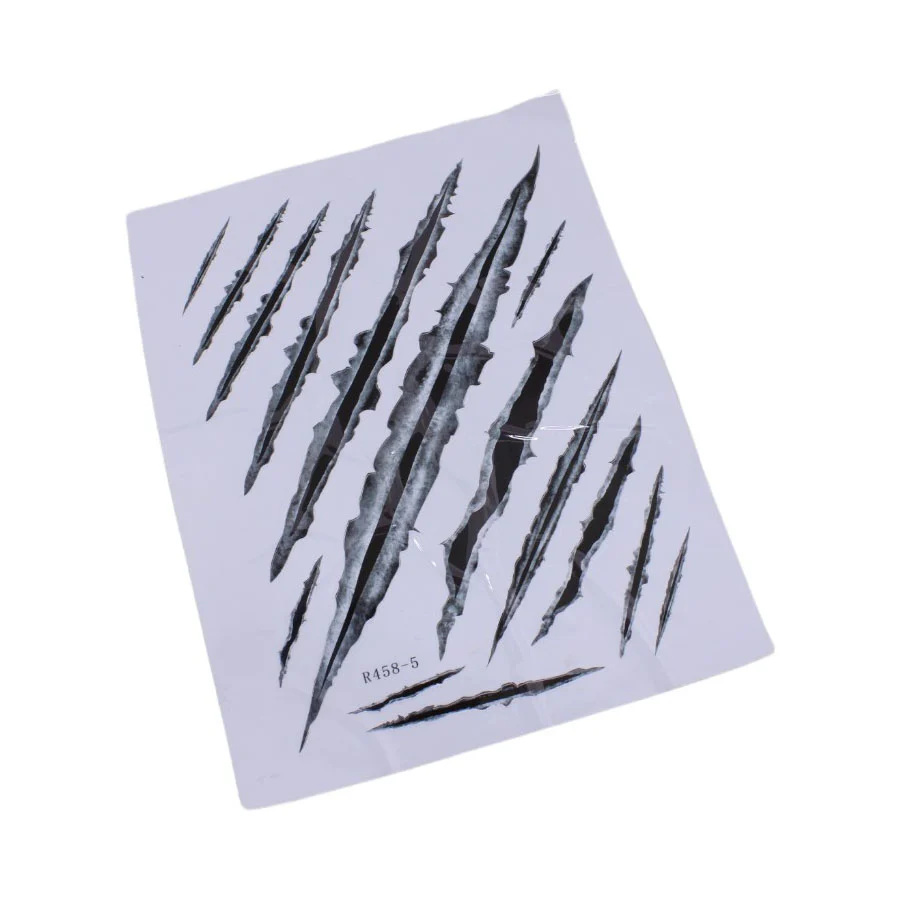 3D Realistic Metal Slash Cut Design Vinyl Sticker Kit (A4 sticker Sheet) – Type 3