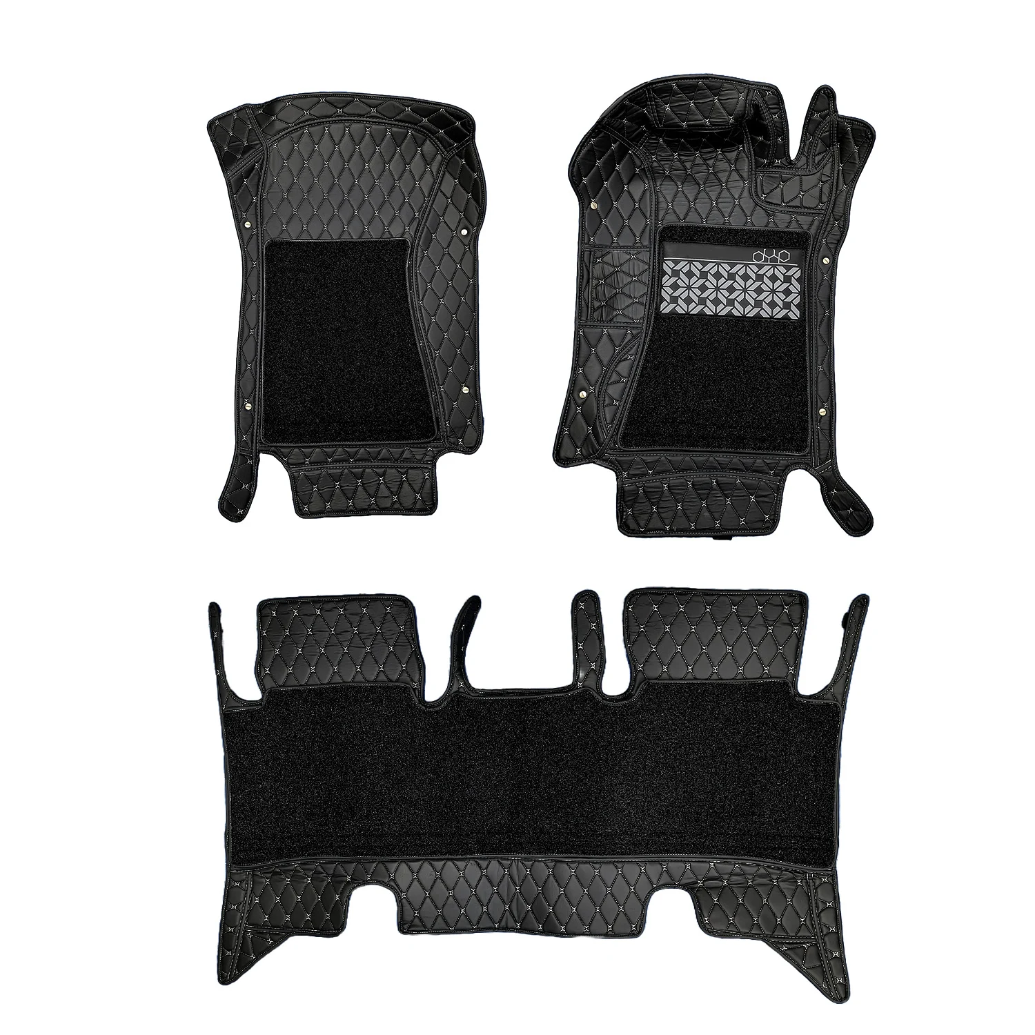 7D Car Floor Mats for Hyundai Creta 2015-20 - Black Color
