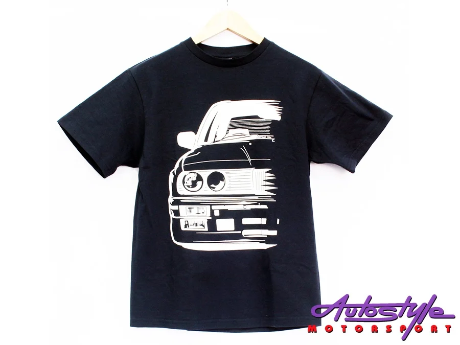 Bmw E30 Silhouette Design Tshirt – 2XL Adult size (asst colours)