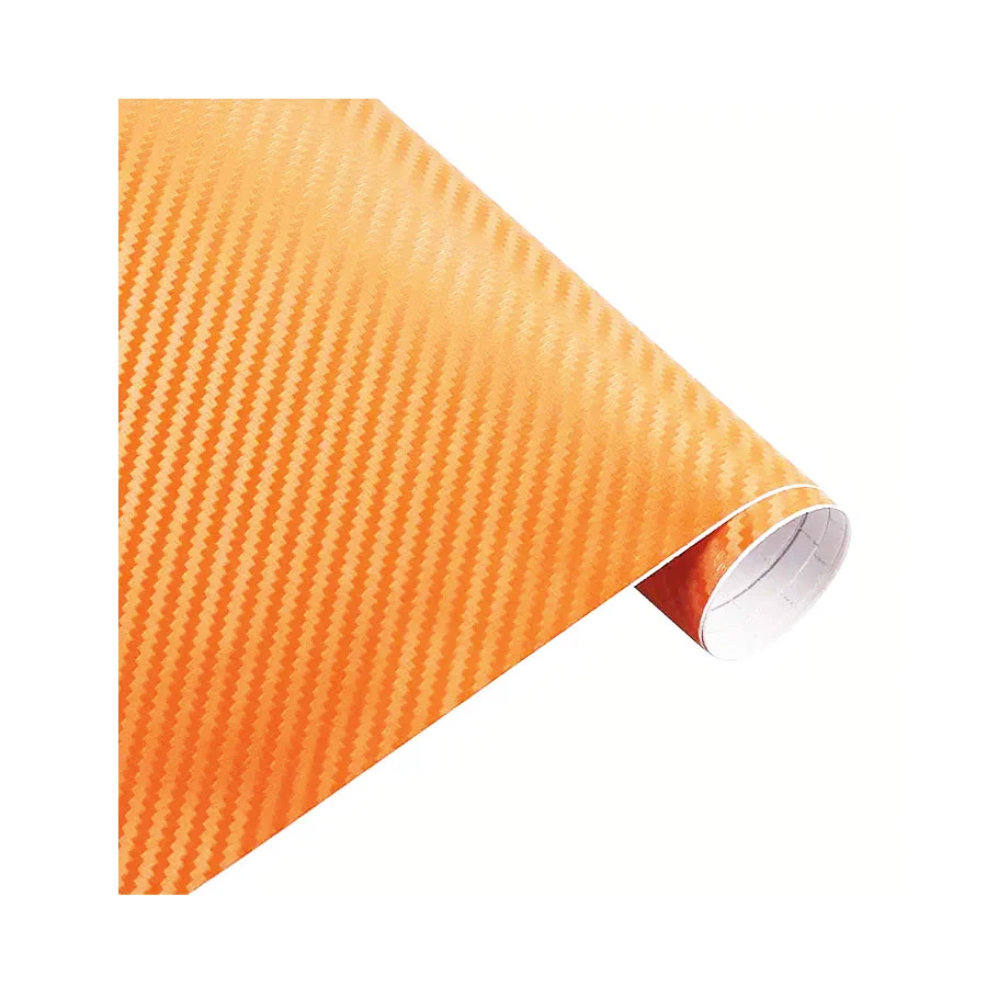 Carbon Fibre Vinyl Adhesive Sheet – Orange (200x125cm)