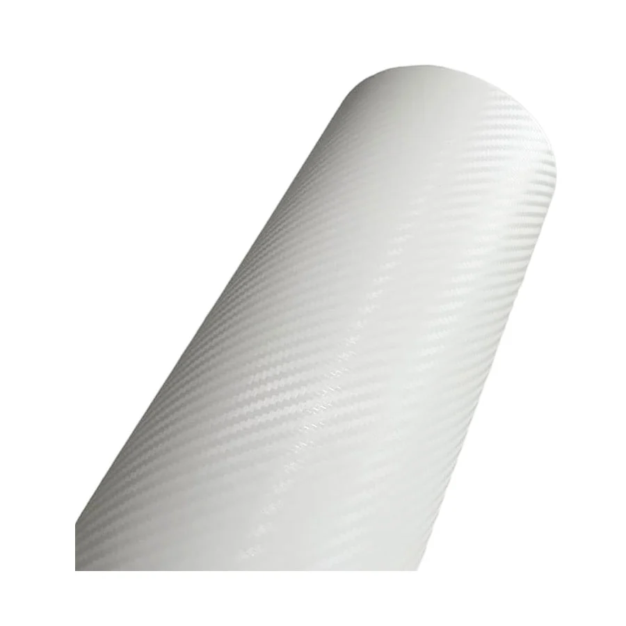 Carbon Fibre Vinyl Adhesive Sheet – White (200x125cm)