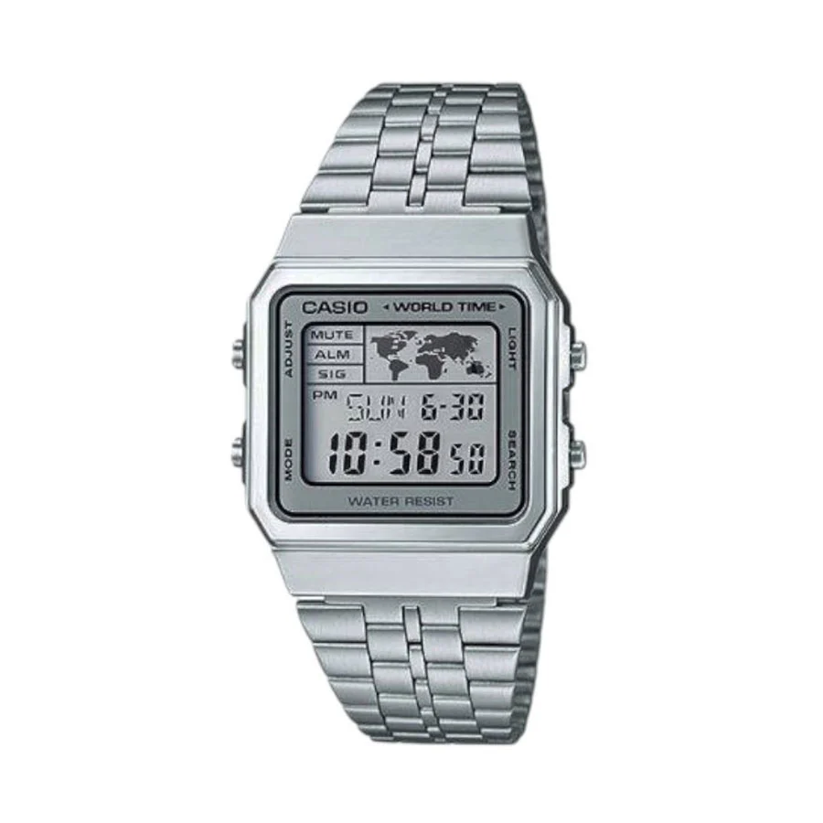 Casio A500WA-7DF Retro Silver Digital Wristwatch