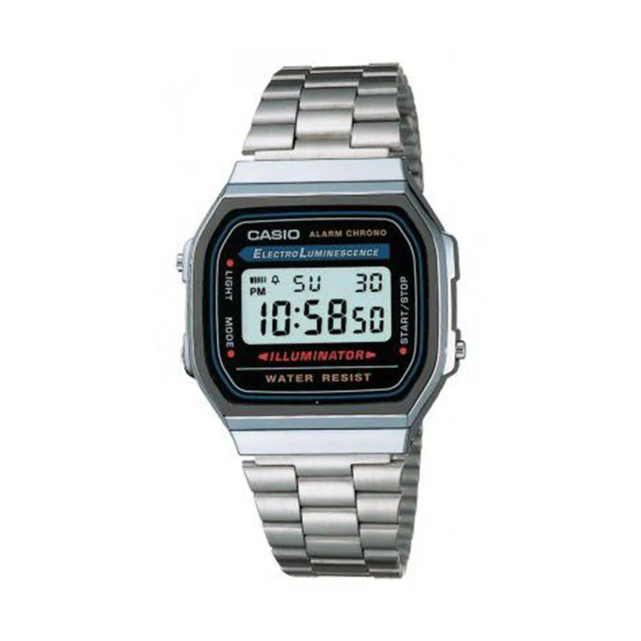 Casio Mens A168WA-1UWD Illuminator Retro Digital Watch