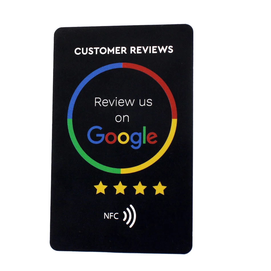 Google Review NFC Tap & Review Business Card Tag (Black ) 9x5cm