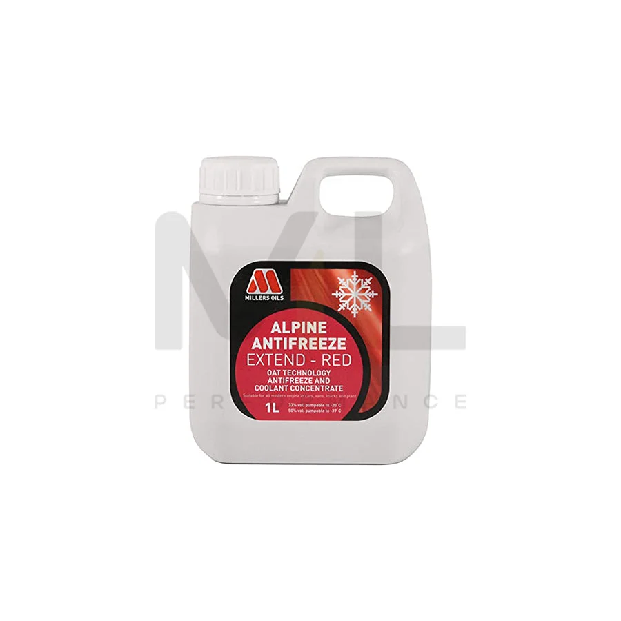 Millers Oils 5668JBB Alpine Antifreeze/ Coolant Extend Red Concentrate 1l