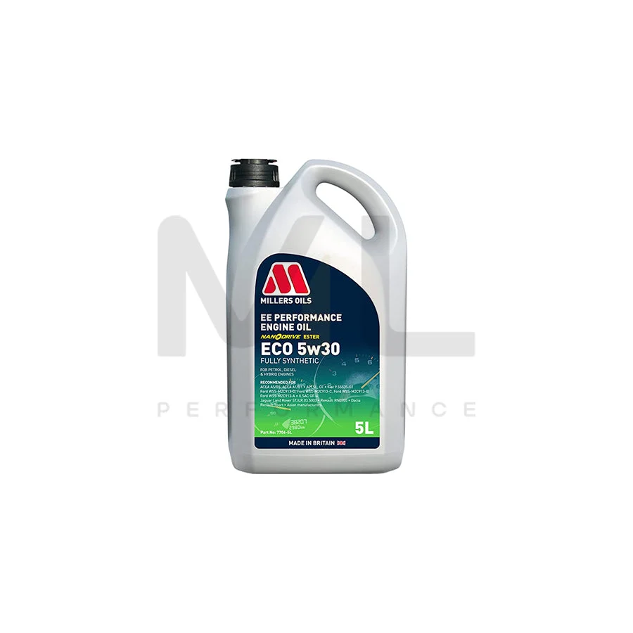 Millers Oils 7706GGB EE Performance ECO 5w-30 Fully Synthetic Engine Oil 5l