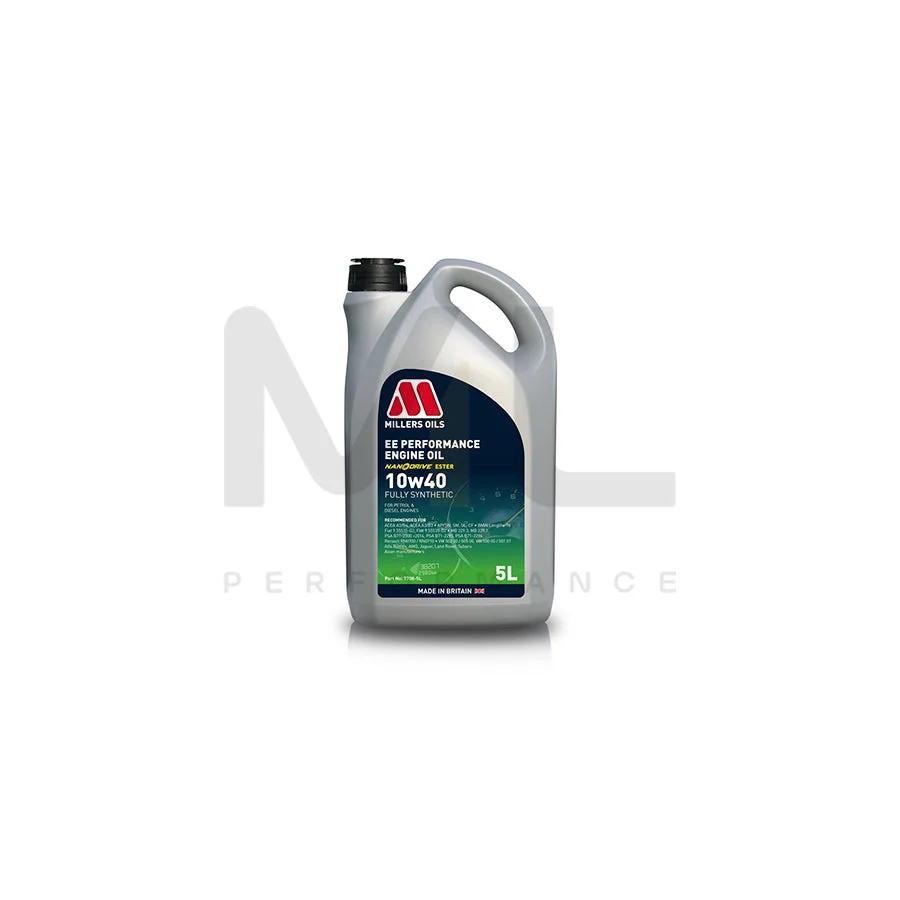 Millers Oils 7708GGB EE Performance 10w-40 Fully Synthetic Engine Oil 5l