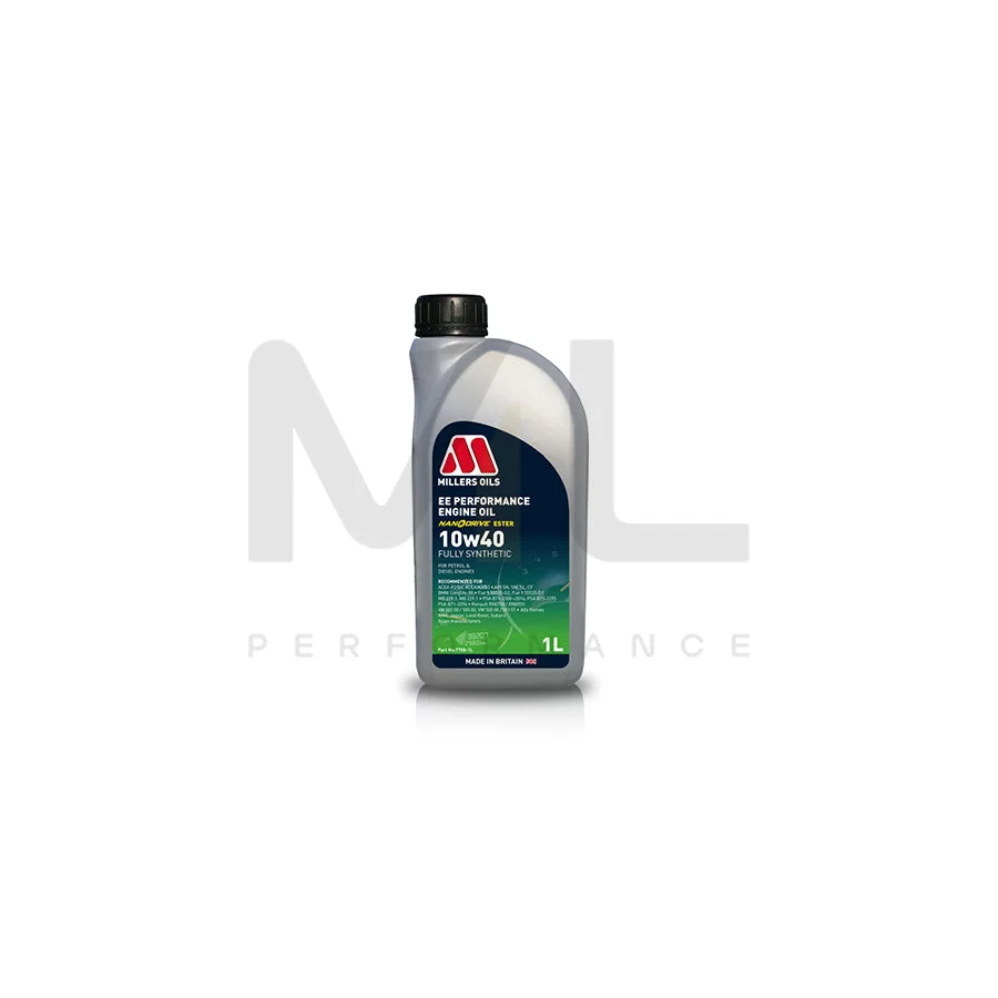 Millers Oils 7708JEP EE Performance 10w-40 Fully Synthetic Engine Oil 1l