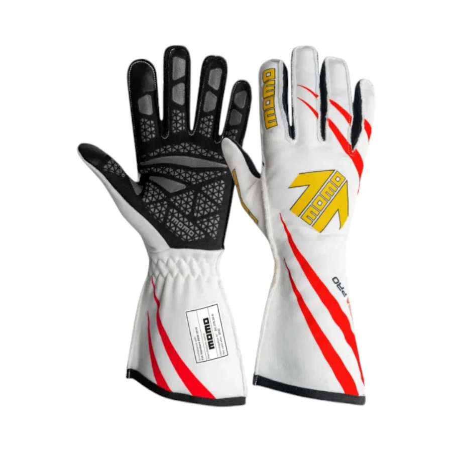 Momo Corsa Pro Black Racing Gloves – Red (Size 10)