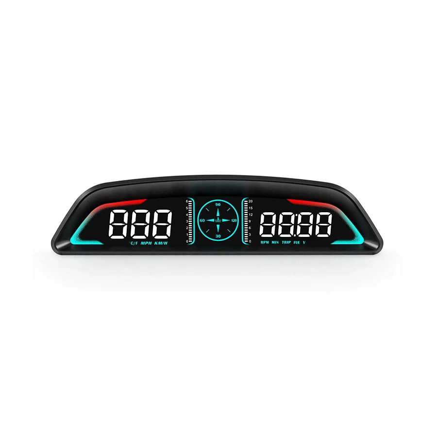 OBDH-B3 OBD2 Head-Up Display – Real-Time Speed, RPM, Temp, Voltage & Fuel Monitor