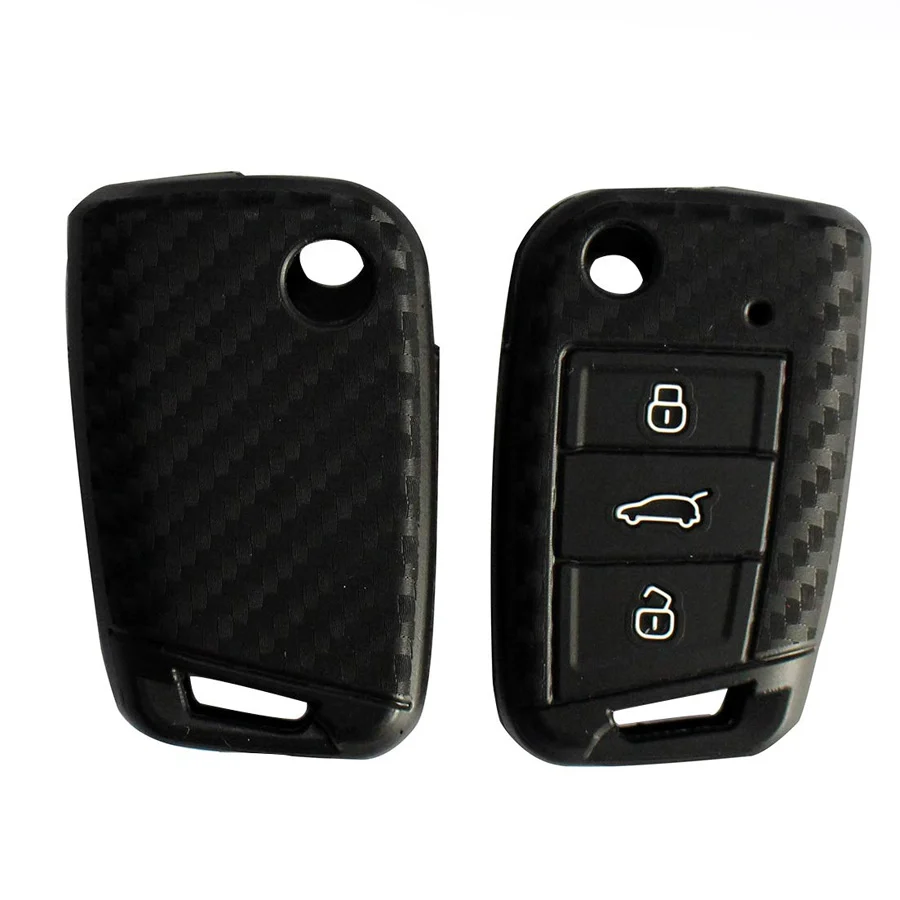 Silicon Rubber Key Cover for Golf 7 Gti – Carbon Fibre Finish
