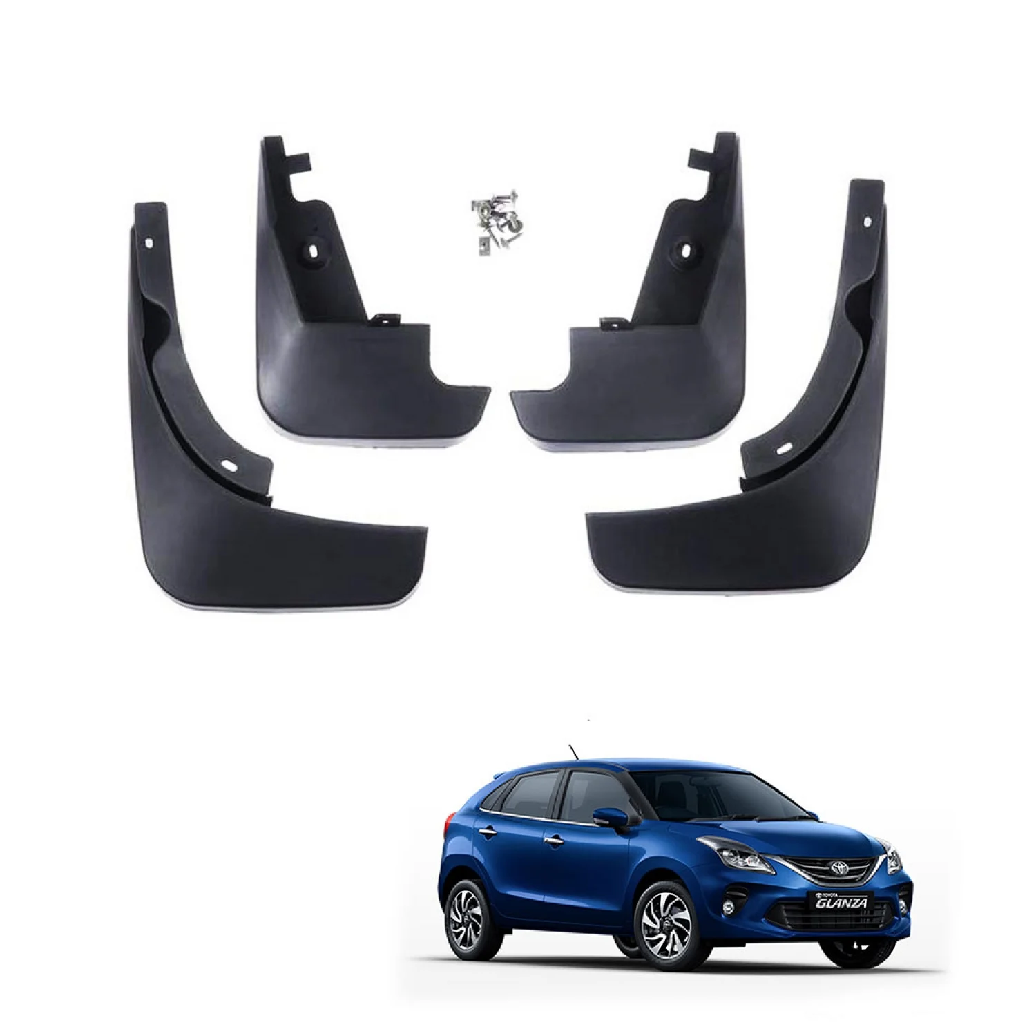 Toyota Glanza Techo Best Quality O.E Type Mudflap (Set Of 4Pcs.)