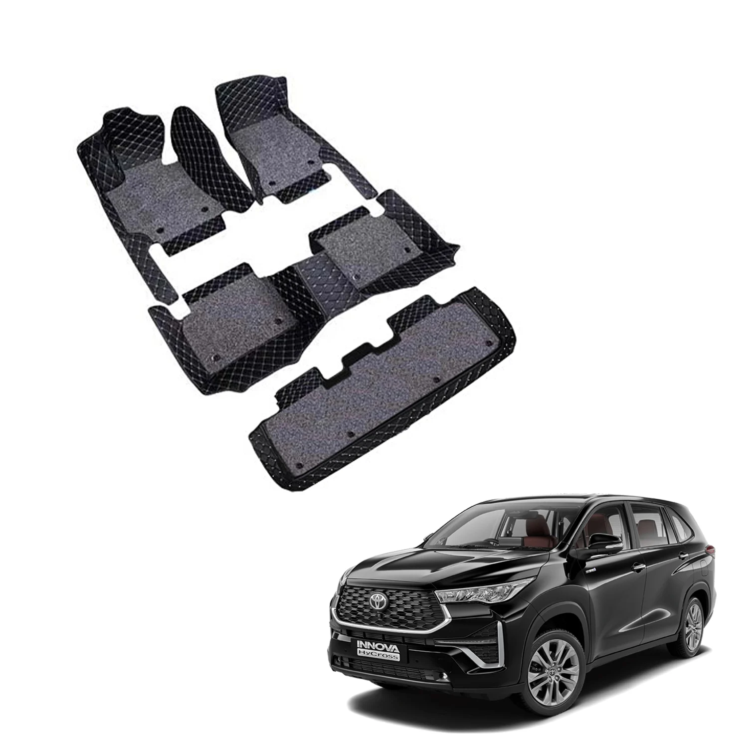 Toyota Innova Hycross 2023 Onwards 7D Car Foot Mat -Set Of 4