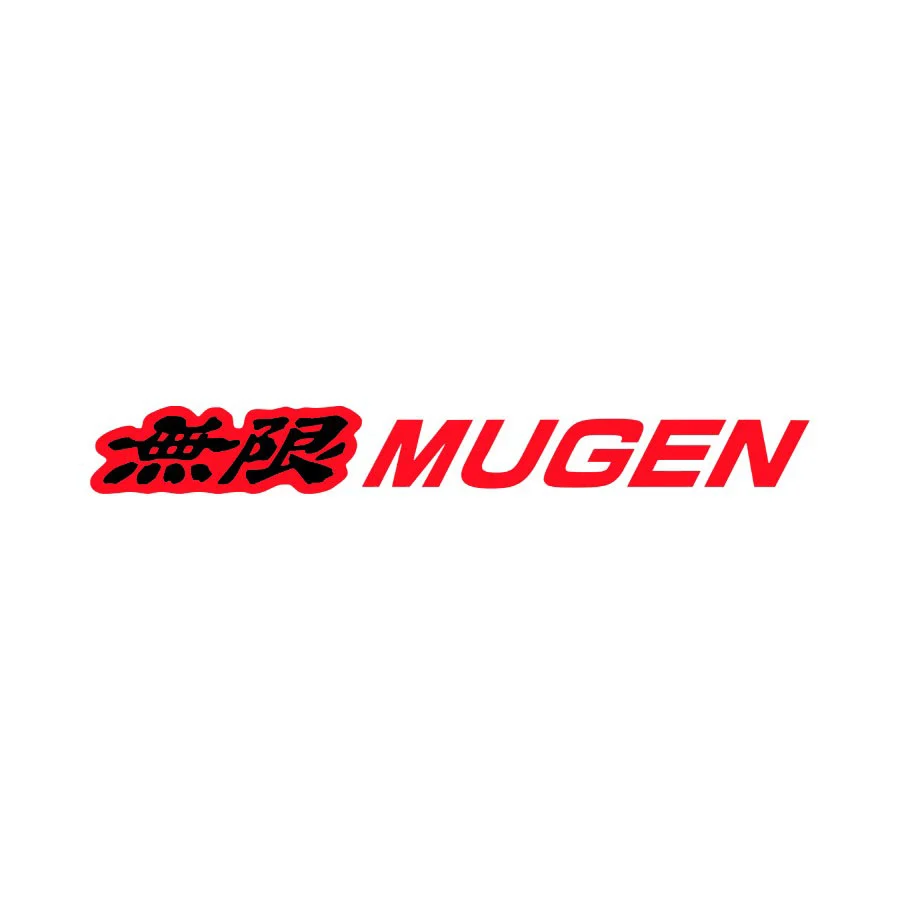 Vinyl Sticker with Mugen Japenese Text – Red & Black