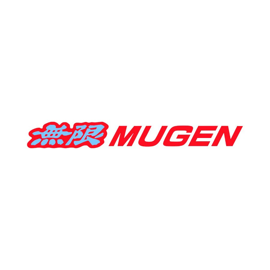 Vinyl Sticker with Mugen Japenese Text – Red & Blue