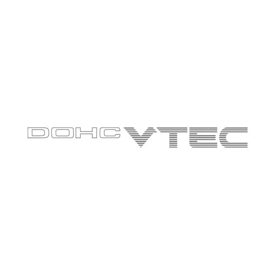 Vinyl Sticker with V-tech DOHC 16v Design – Silver Grey (30x4cm)