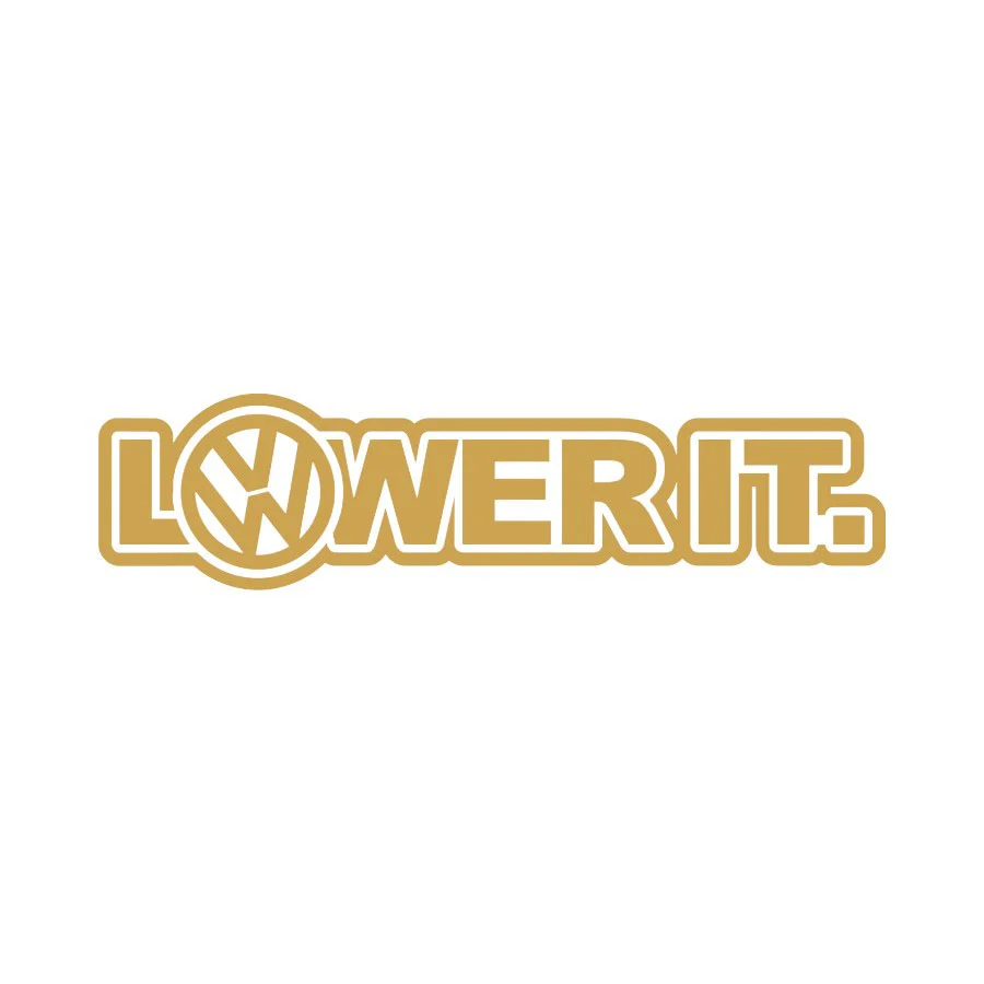Vinyl Sticker with VW LowerIt Design – Gold