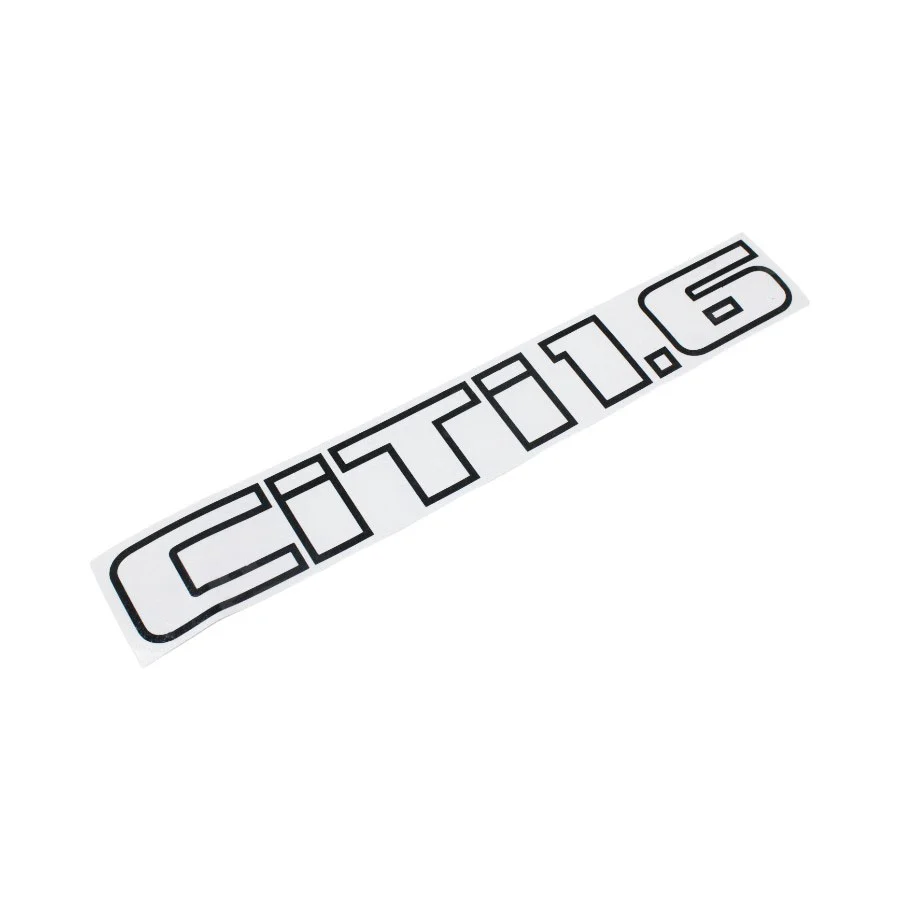 VW Citi 1.6 Black Vinyl Sticker – 26x4cm