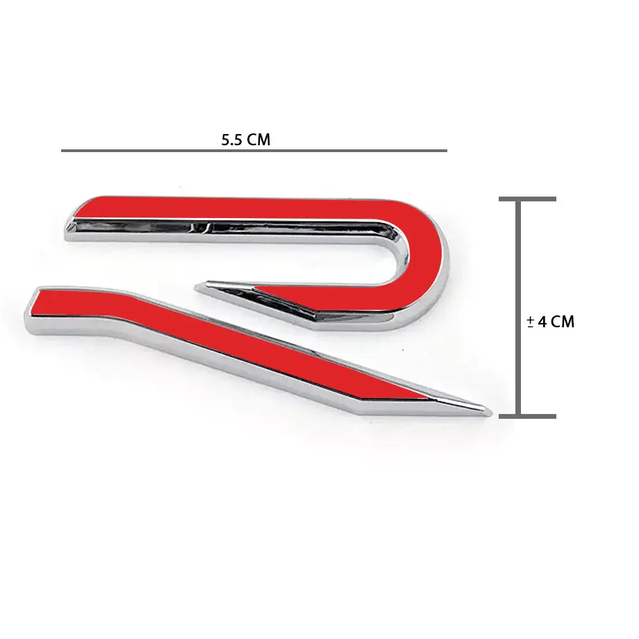 VW Mk8 R Silver & Red Badge